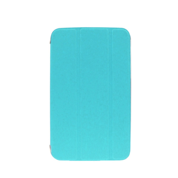 ENKAY 3-folding Toothpick Texture Flip PU Leather Cover Plastic Case for Galaxy Tab 3 (7.0) / T210 / T211 / P3200