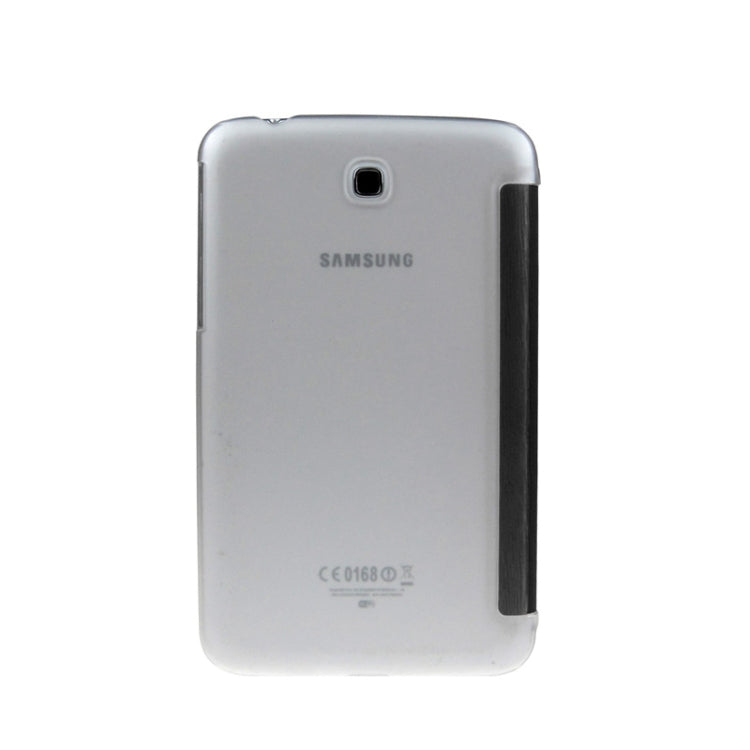 ENKAY 3-folding Toothpick Texture Flip PU Leather Cover Plastic Case for Galaxy Tab 3 (7.0) / T210 / T211 / P3200