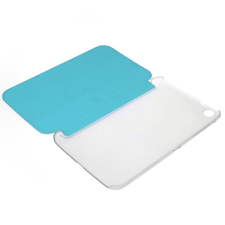 3-folding Toothpick Texture Flip PU Leather Cover Plastic Case for Galaxy Tab 3 (8.0) / T3100 / T3110