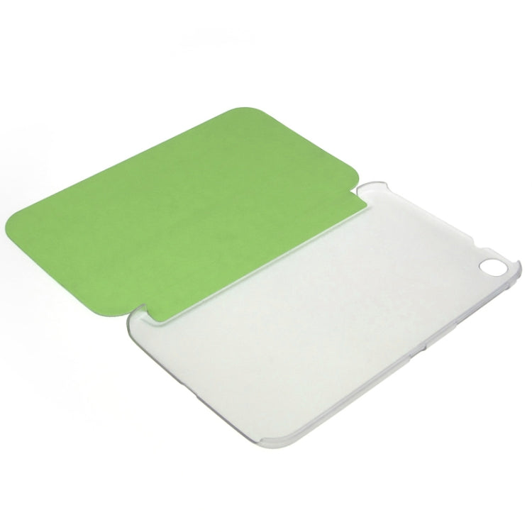 3-folding Toothpick Texture Flip PU Leather Cover Plastic Case for Galaxy Tab 3 (8.0) / T3100 / T3110