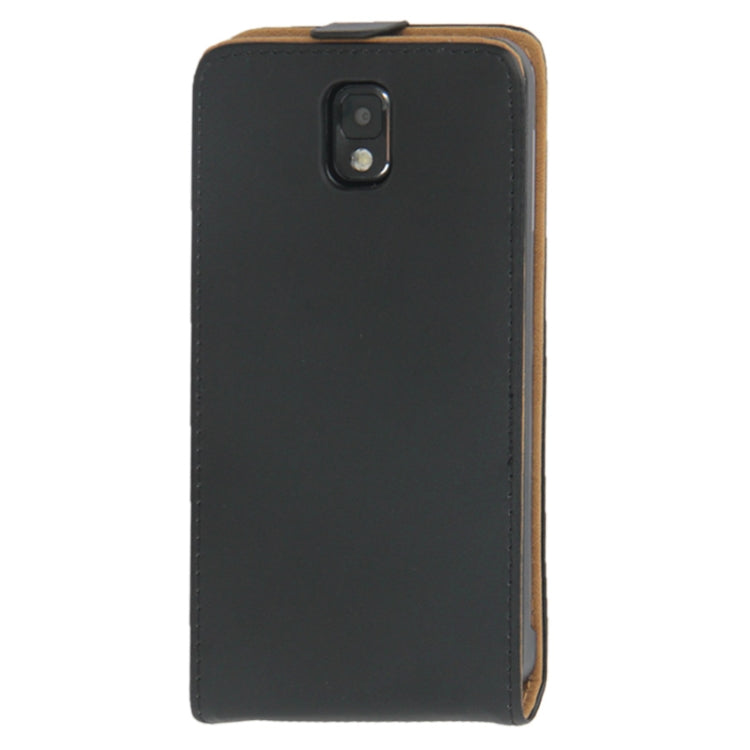 Vertical Flip Leather Case for Galaxy Note III / N9000(Black)