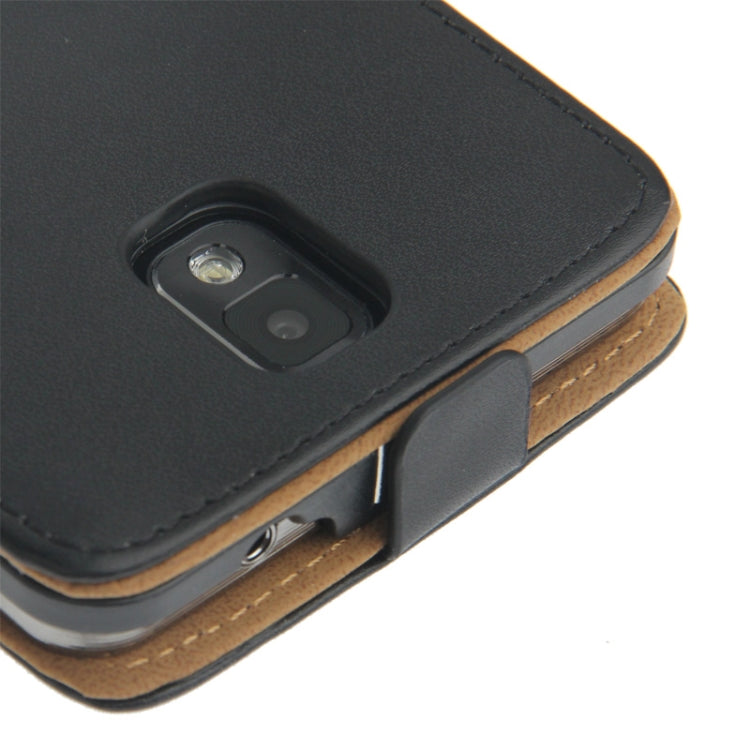 Vertical Flip Leather Case for Galaxy Note III / N9000(Black)