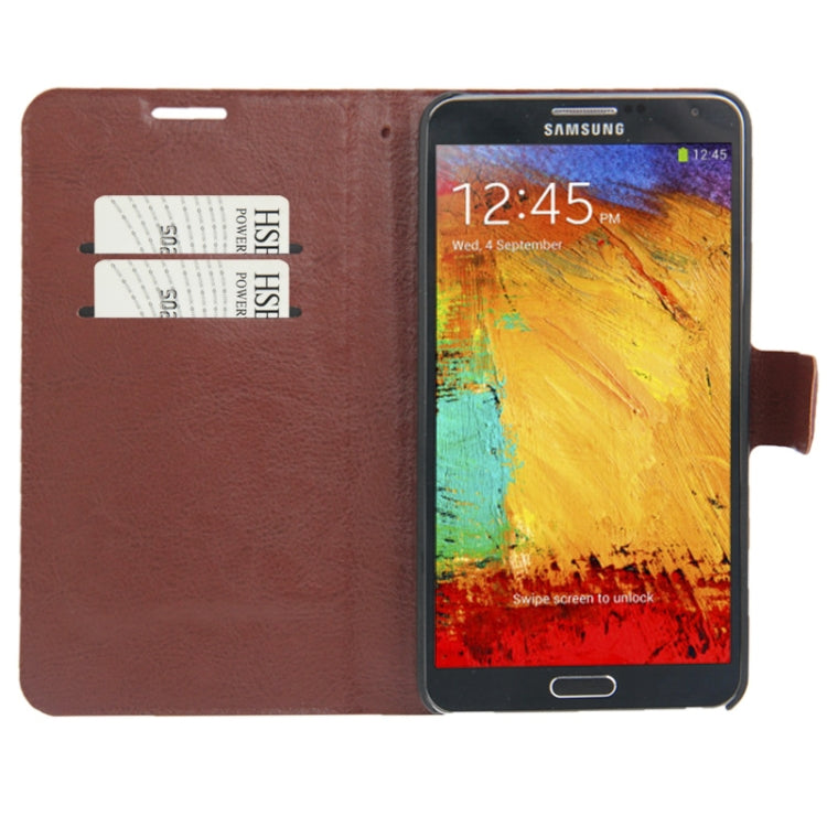 Fine Sheepskin Texture Leather Case with Credit Card Slot & Holder for Galaxy Note III / N9000
