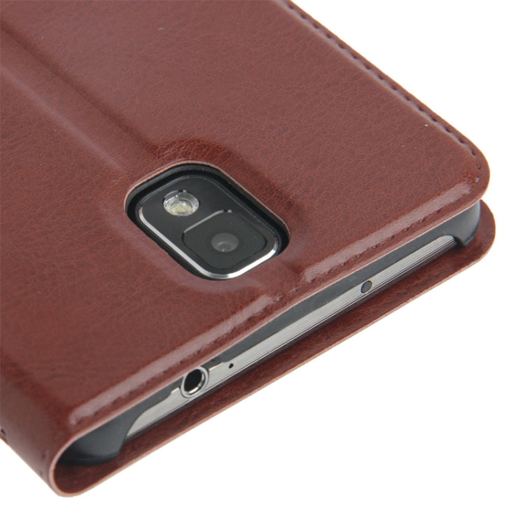 Fine Sheepskin Texture Leather Case with Credit Card Slot & Holder for Galaxy Note III / N9000