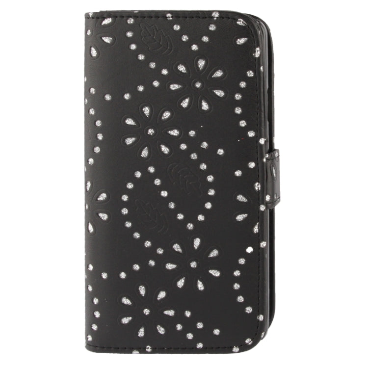 Diamond Palace Flower Pattern Horizontal Flip Soft Leather Case with Credit Card Slots for Galaxy Note III / N9000