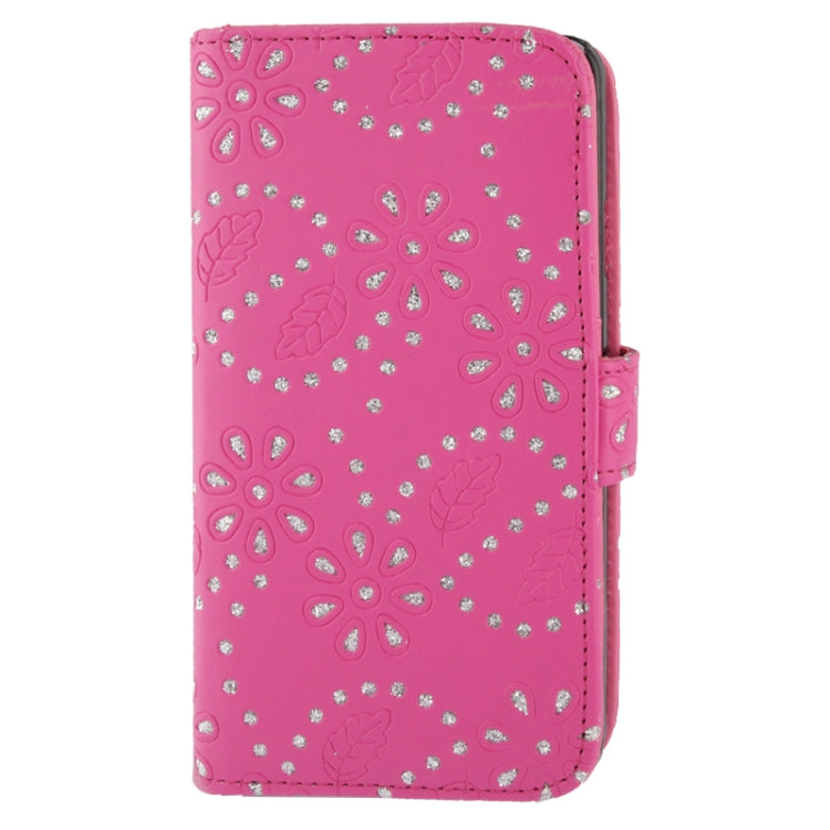 Diamond Palace Flower Pattern Horizontal Flip Soft Leather Case with Credit Card Slots for Galaxy Note III / N9000