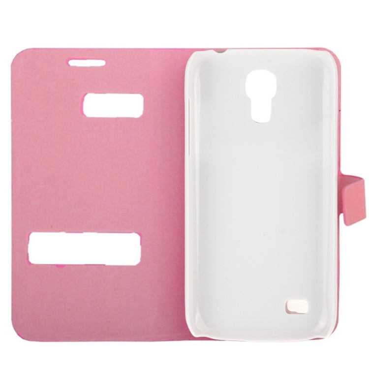 Toothpick Texture Horizontal Flip Leather Case with Call Display ID & Holder for Galaxy S IV mini / i9190