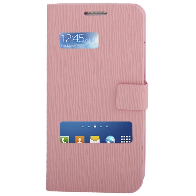 Toothpick Texture Horizontal Flip Leather Case with Call Display ID & Holder for Galaxy S IV mini / i9190