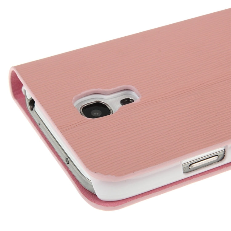 Toothpick Texture Horizontal Flip Leather Case with Call Display ID & Holder for Galaxy S IV mini / i9190