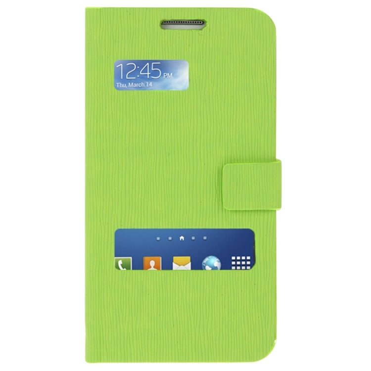 Toothpick Texture Horizontal Flip Leather Case with Call Display ID & Holder for Galaxy S IV mini / i9190