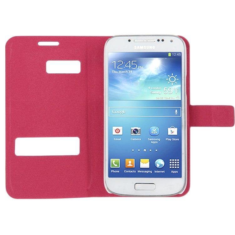 Toothpick Texture Horizontal Flip Leather Case with Call Display ID & Holder for Galaxy S IV mini / i9190