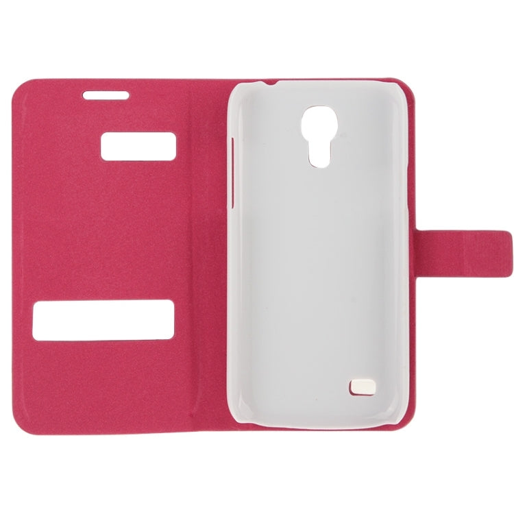 Toothpick Texture Horizontal Flip Leather Case with Call Display ID & Holder for Galaxy S IV mini / i9190