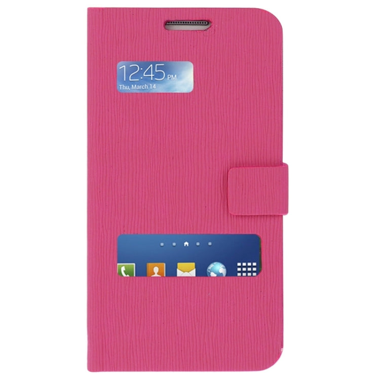 Toothpick Texture Horizontal Flip Leather Case with Call Display ID & Holder for Galaxy S IV mini / i9190