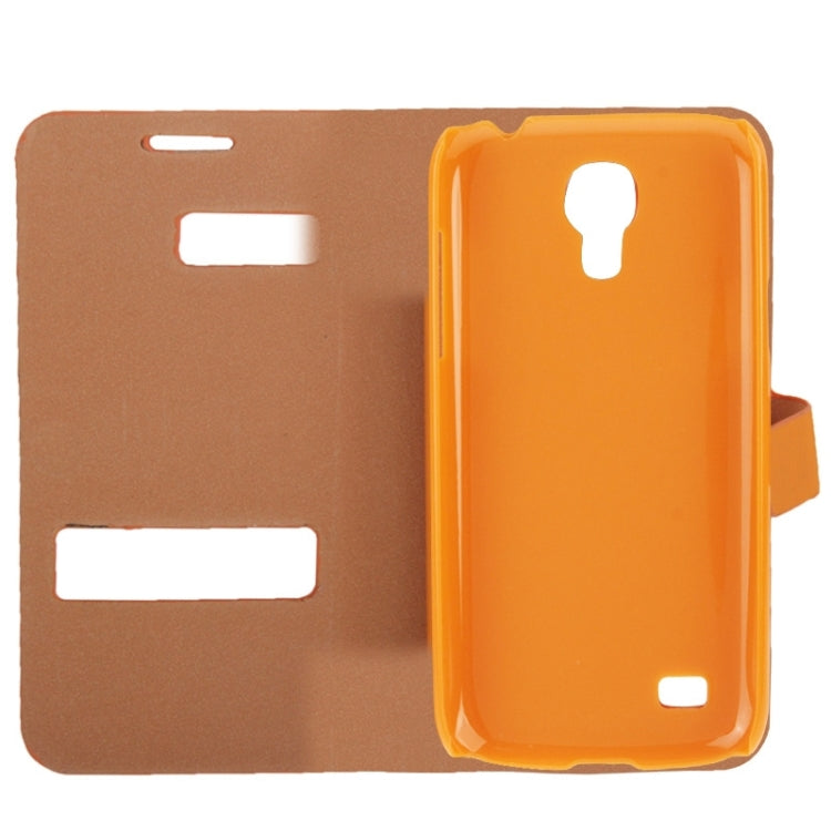 Toothpick Texture Horizontal Flip Leather Case with Call Display ID & Holder for Galaxy S IV mini / i9190