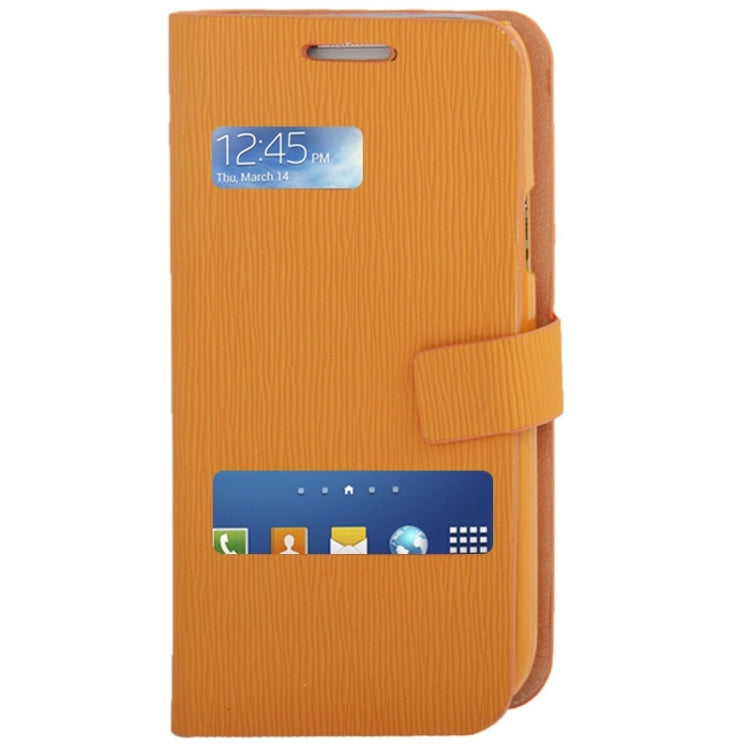 Toothpick Texture Horizontal Flip Leather Case with Call Display ID & Holder for Galaxy S IV mini / i9190
