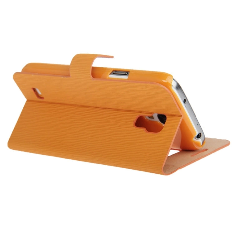 Toothpick Texture Horizontal Flip Leather Case with Call Display ID & Holder for Galaxy S IV mini / i9190