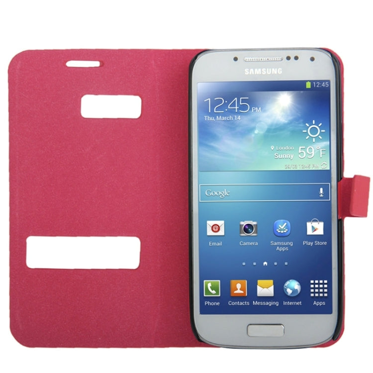 Toothpick Texture Horizontal Flip Leather Case with Call Display ID & Holder for Galaxy S IV mini / i9190