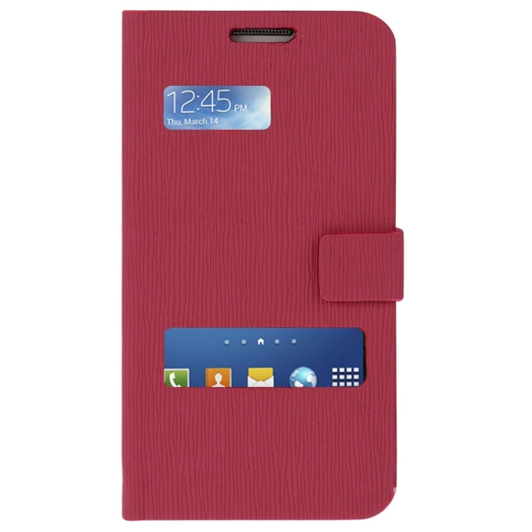 Toothpick Texture Horizontal Flip Leather Case with Call Display ID & Holder for Galaxy S IV mini / i9190