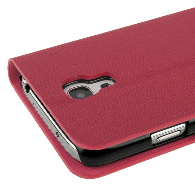 Toothpick Texture Horizontal Flip Leather Case with Call Display ID & Holder for Galaxy S IV mini / i9190