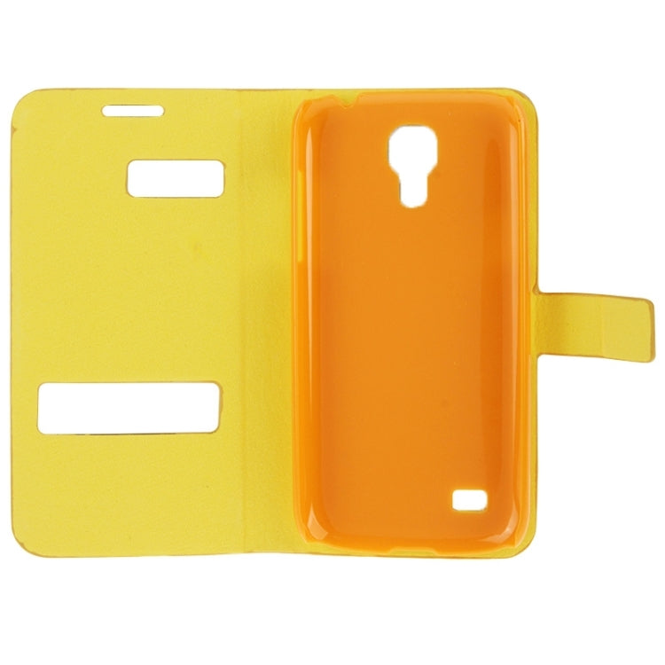 Toothpick Texture Horizontal Flip Leather Case with Call Display ID & Holder for Galaxy S IV mini / i9190