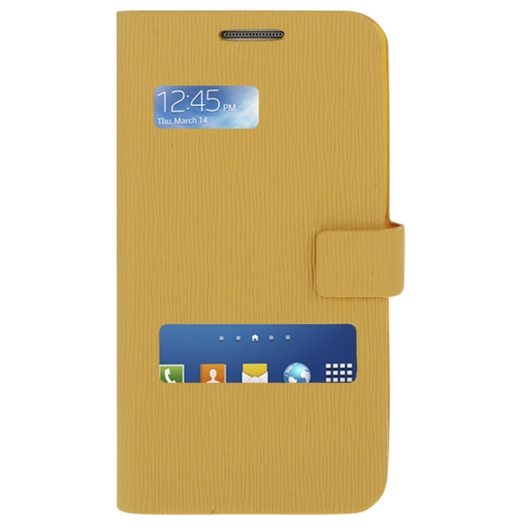 Toothpick Texture Horizontal Flip Leather Case with Call Display ID & Holder for Galaxy S IV mini / i9190