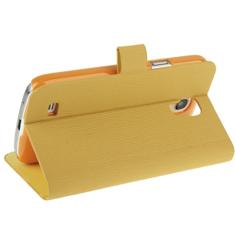 Toothpick Texture Horizontal Flip Leather Case with Call Display ID & Holder for Galaxy S IV mini / i9190