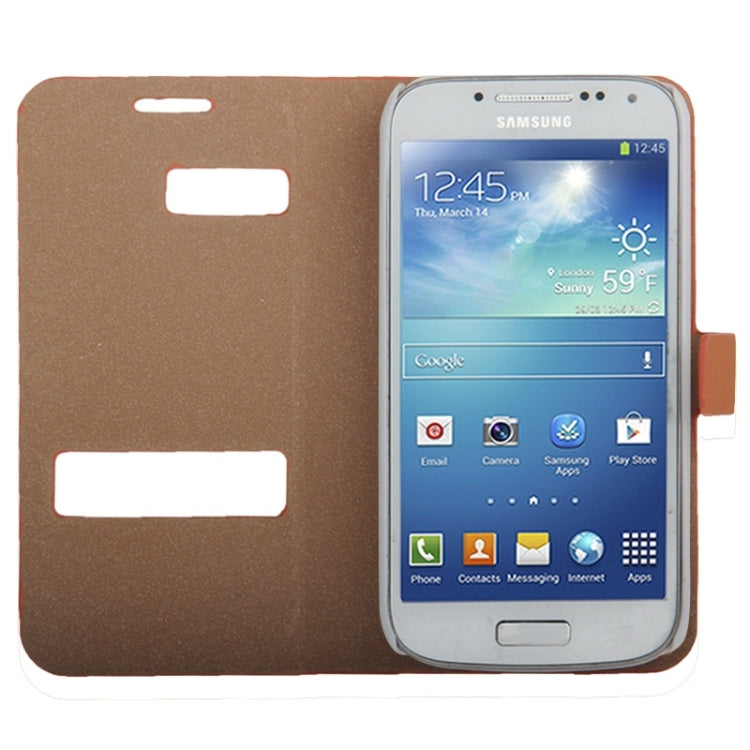 Toothpick Texture Horizontal Flip Leather Case with Call Display ID & Holder for Galaxy S IV mini / i9190