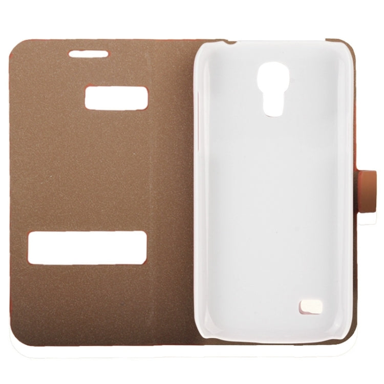 Toothpick Texture Horizontal Flip Leather Case with Call Display ID & Holder for Galaxy S IV mini / i9190