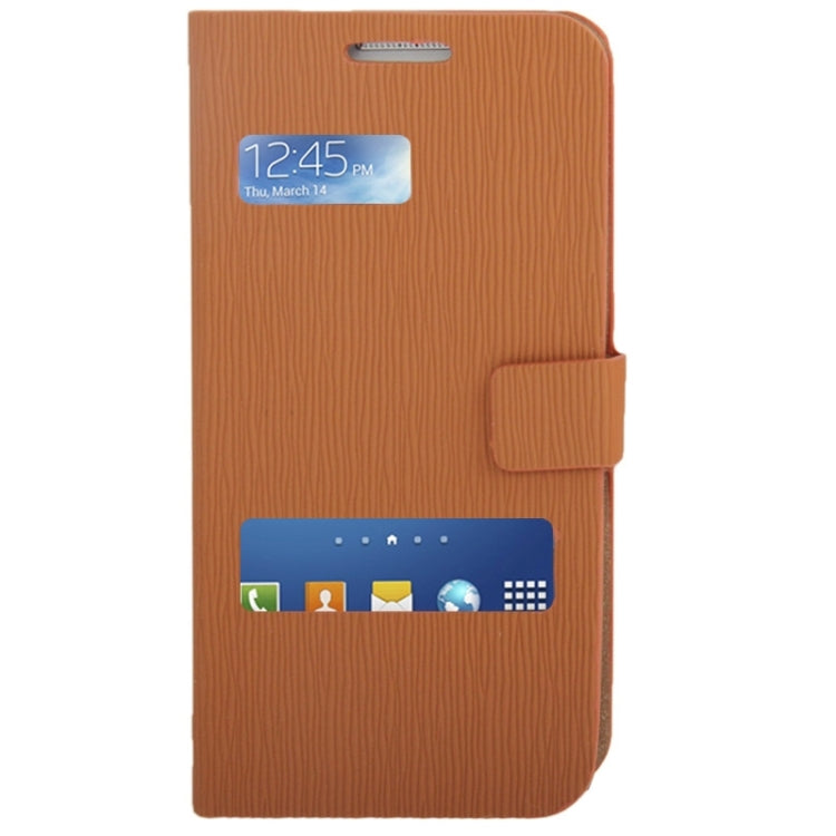 Toothpick Texture Horizontal Flip Leather Case with Call Display ID & Holder for Galaxy S IV mini / i9190