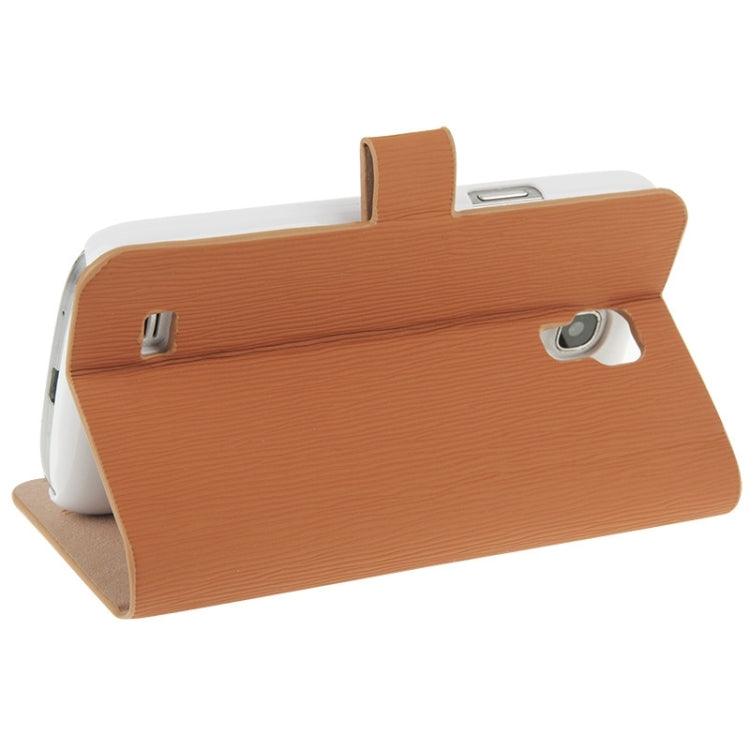 Toothpick Texture Horizontal Flip Leather Case with Call Display ID & Holder for Galaxy S IV mini / i9190