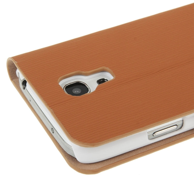 Toothpick Texture Horizontal Flip Leather Case with Call Display ID & Holder for Galaxy S IV mini / i9190