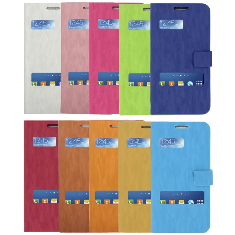 Toothpick Texture Horizontal Flip Leather Case with Call Display ID & Holder for Galaxy S IV mini / i9190