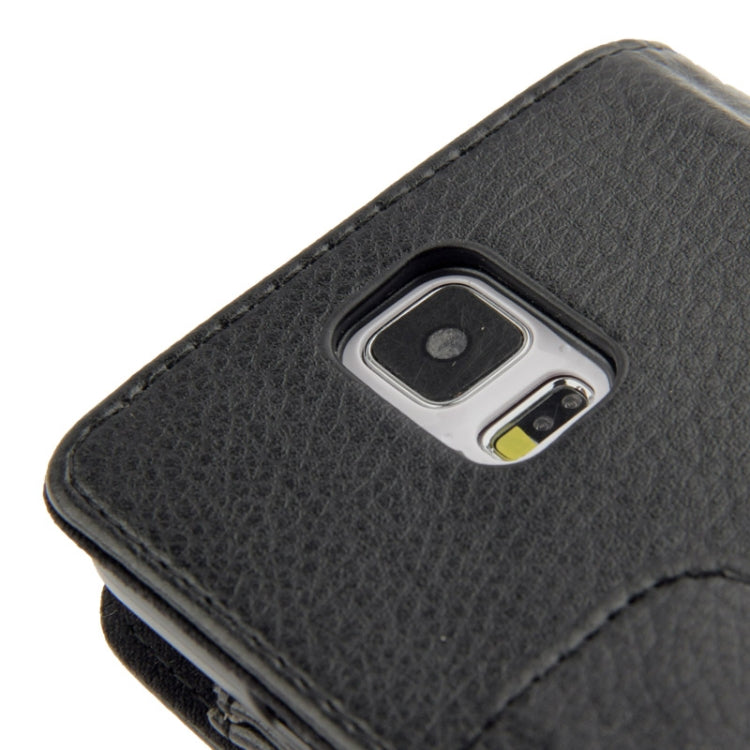 Litchi Texture Leather Case with Wallet for Galaxy S5 / G900 (Black)