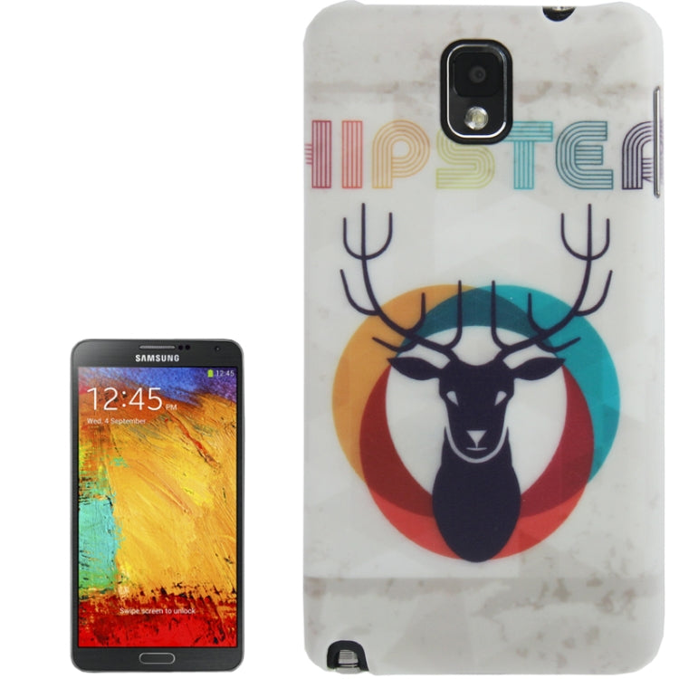 Hipster Deer Pattern Plastic Case for Galaxy Note III / N9000