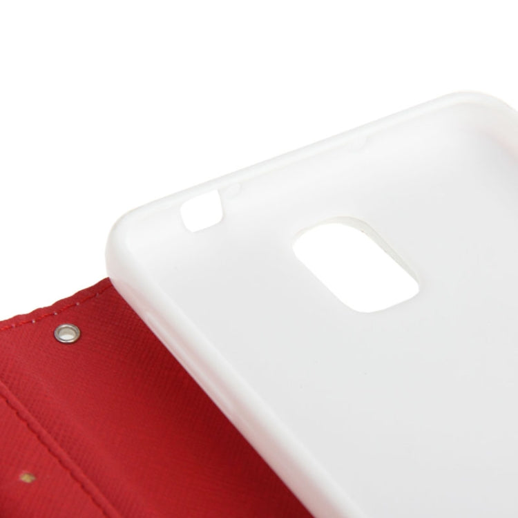 Colourful Weave Pattern Leather Case with Credit Card Slots & Holder & Lanyard for Galaxy Note III / N9000