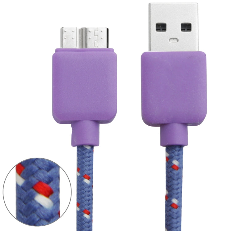 3m Nylon Braided Micro USB 3.0 Data Transfer / Charge Sync Cable, For Galaxy Note III / N9000, Galaxy S5 / G900