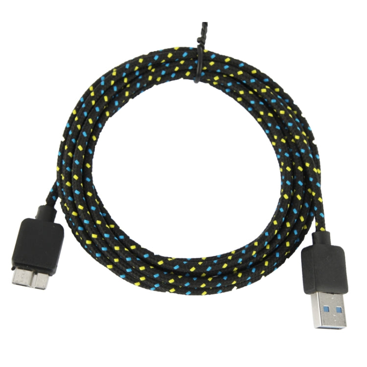 3m Nylon Braided Micro USB 3.0 Data Transfer / Charge Sync Cable, For Galaxy Note III / N9000, Galaxy S5 / G900