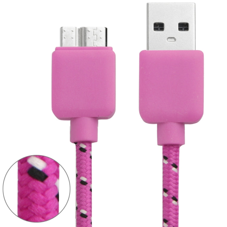 3m Nylon Braided Micro USB 3.0 Data Transfer / Charge Sync Cable, For Galaxy Note III / N9000, Galaxy S5 / G900