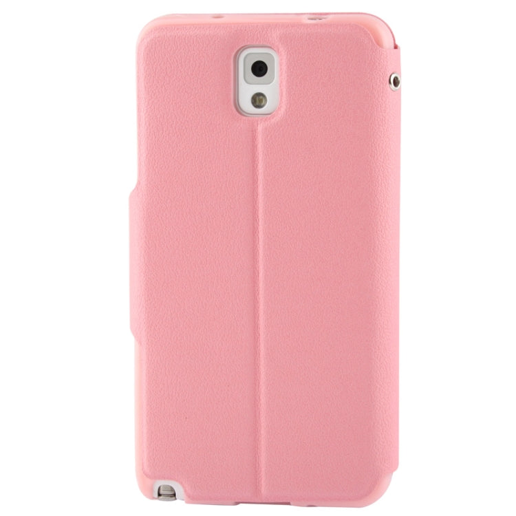 Pebble Texture Leather Case with Call Display ID & Holder for Galaxy Note III / N9000