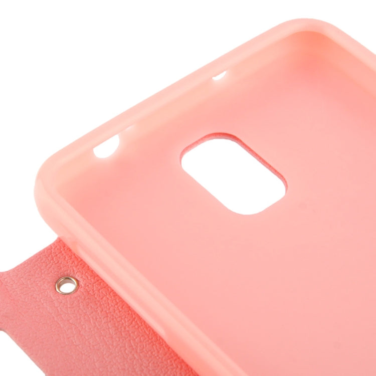 Pebble Texture Leather Case with Call Display ID & Holder for Galaxy Note III / N9000