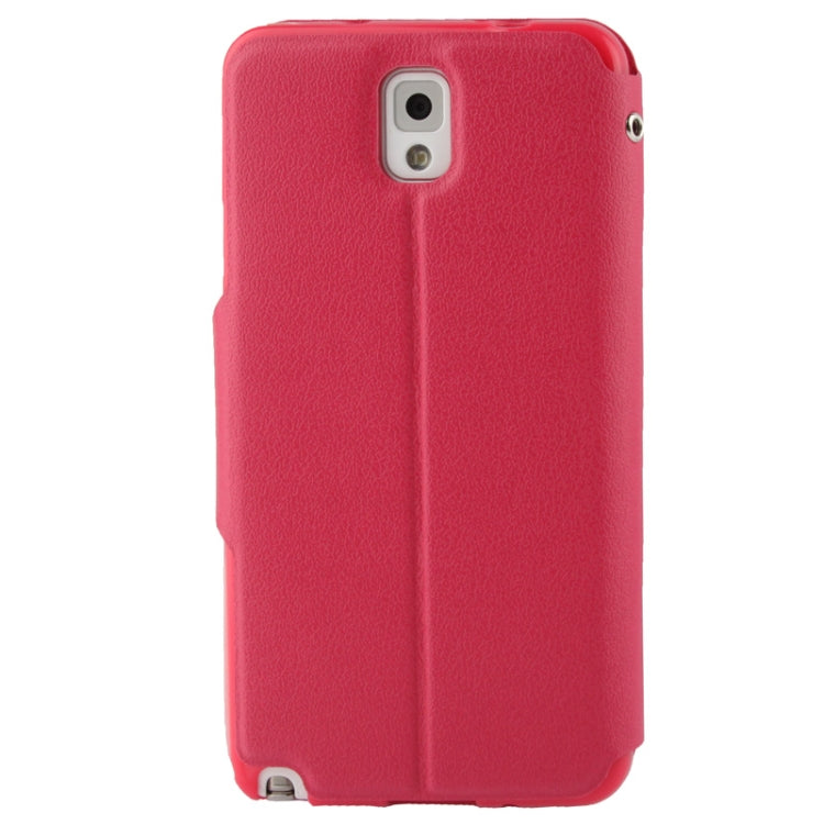 Pebble Texture Leather Case with Call Display ID & Holder for Galaxy Note III / N9000