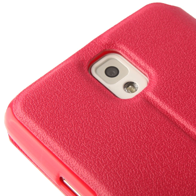 Pebble Texture Leather Case with Call Display ID & Holder for Galaxy Note III / N9000