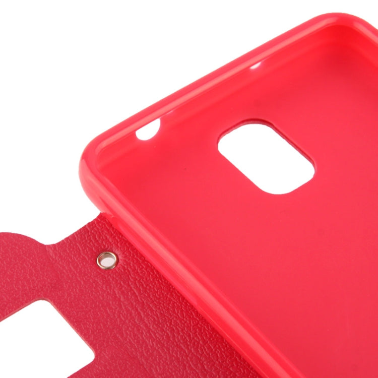 Pebble Texture Leather Case with Call Display ID & Holder for Galaxy Note III / N9000