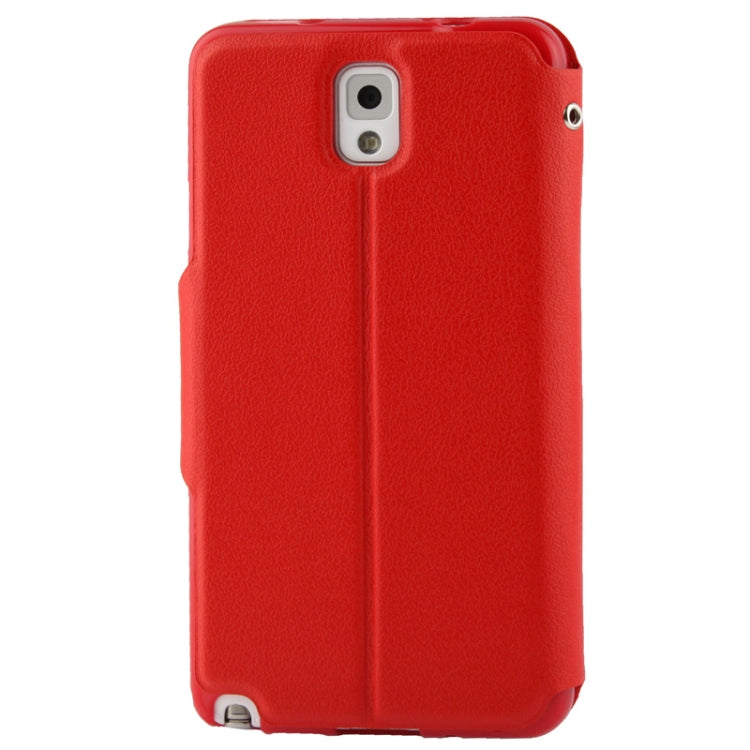 Pebble Texture Leather Case with Call Display ID & Holder for Galaxy Note III / N9000