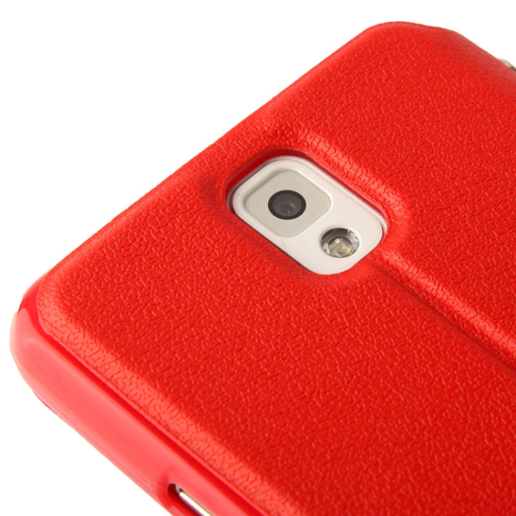 Pebble Texture Leather Case with Call Display ID & Holder for Galaxy Note III / N9000