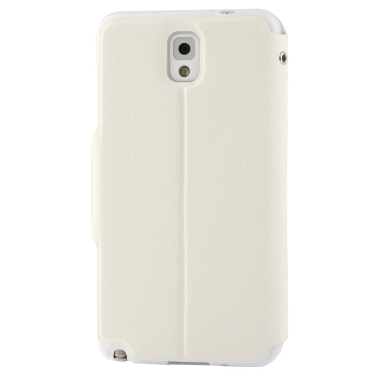 Pebble Texture Leather Case with Call Display ID & Holder for Galaxy Note III / N9000