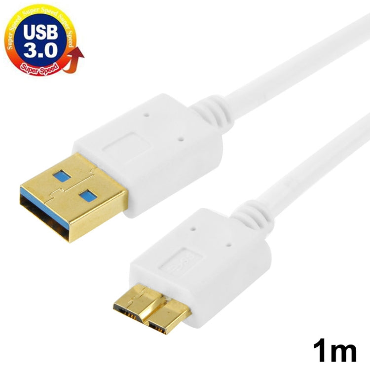 1m Micro USB 3.0 to USB 3.0 Data Cable, For Galaxy Note III / N9000(White)