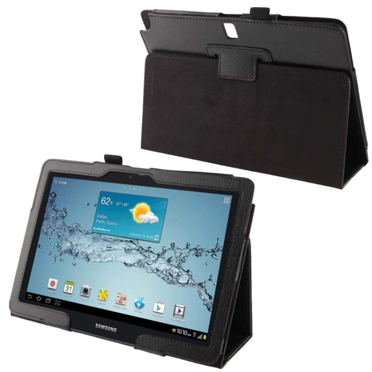 Litchi Texture Leather Case with Holder for Galaxy Note 10.1