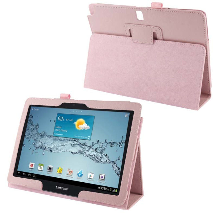 Litchi Texture Leather Case with Holder for Galaxy Note 10.1