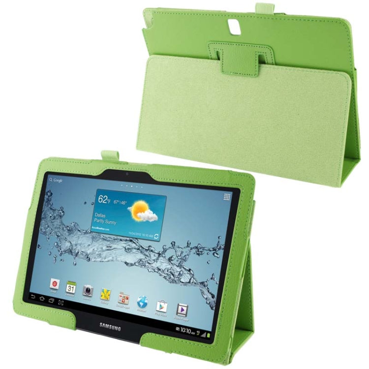 Litchi Texture Leather Case with Holder for Galaxy Note 10.1